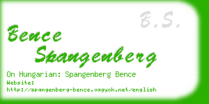 bence spangenberg business card
